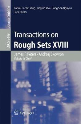 Transactions on Rough Sets XVIII - cover