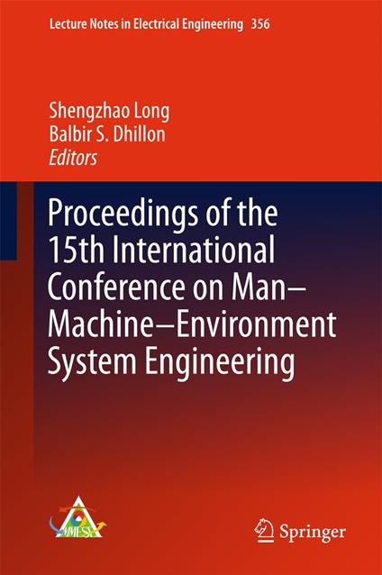 Proceedings of the 15th International Conference on Man–Machine–Environment System Engineering