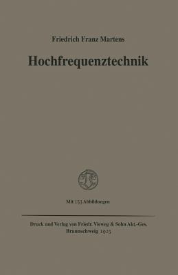 Hochfrequenztechnik - Friedrich Franz Martens - cover