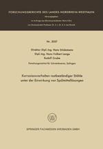 Korrosionsverhalten rostbeständiger Stähle unter der Einwirkung von Spülmittellösungen