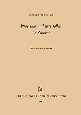 Was sind und was sollen die Zahlen? - Richard Dedekind - cover