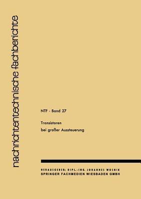 Transistoren bei großer Aussteuerung - J. Wosnik J. Wosnik - cover