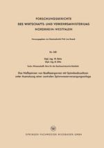 Das Naßspinnen von Bastfasergarnen mit Spinnbadzusätzen unter Ausnutzung einer zentralen Spinnwasserversorgungsanlage