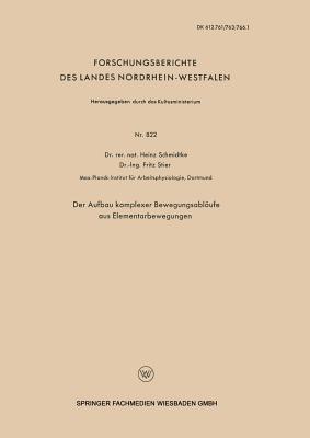Der Aufbau komplexer Bewegungsabläufe aus Elementarbewegungen - Heinz Schmidtke - cover