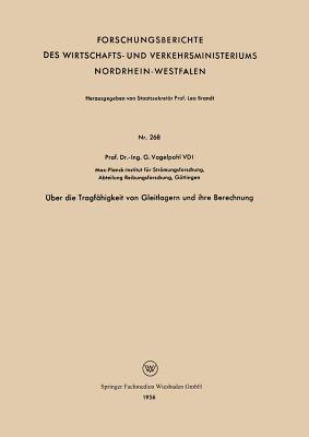 Über die Tragfähigkeit von Gleitlagern und ihre Berechnung - Georg Vogelpohl - cover