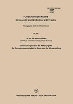 Untersuchungen über die Abhängigkeit der Bewegungsgenauigkeit im Raum von der Körperstellung