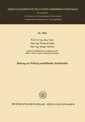 Beitrag zur Prüfung metallischer Strahlmittel - Max Vater - cover