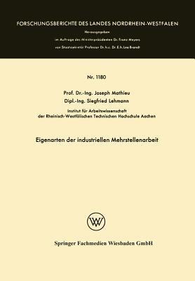 Eigenarten der industriellen Mehrstellenarbeit - Joseph Mathieu - cover