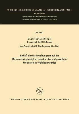 Einfluß der Erschmelzungsart auf die Dauerschwingfestigkeit ungekerbter und gekerbter Proben eines Wälzlagerstahles - Max Hempel - cover