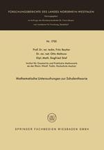 Mathematische Untersuchungen zur Schalentheorie