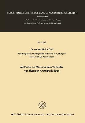Methode zur Messung des »Verlaufs« von flüssigen Anstrichschichten - Ulrich Zorll - cover