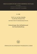 Untersuchungen über die Reaktionszeit bei Dauerbeobachtung