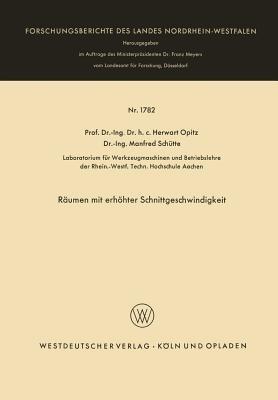 Räumen mit erhöhter Schnittgeschwindigkeit - Herwart Opitz - cover