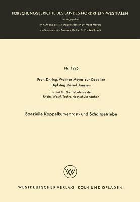 Spezielle Koppelkurvenrast- und Schaltgetriebe - Walther Meyer zur Capellen - cover