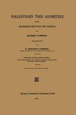 Vorlesungen über Geometrie unter Besonderer Benutzung der Vorträge