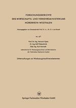 Untersuchungen an Werkzeugmaschinenelementen