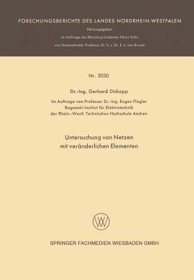 Untersuchung von Netzen mit veränderlichen Elementen - Gerhard Dickopp - cover