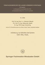 Aufstickung von Schlacken des Systems CaO—SiO2—Al2O3