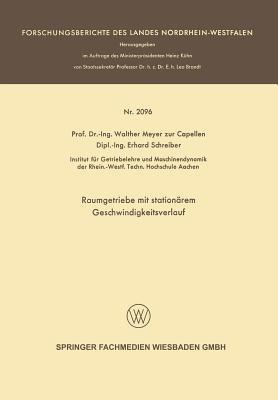 Raumgetriebe mit stationärem Geschwindigkeitsverlauf - Walther Meyer Capellen - cover