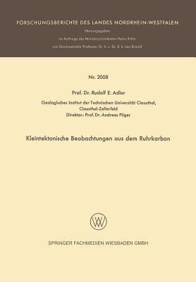 Kleintektonische Beobachtungen aus dem Ruhrkarbon - Rudolf E. Adler - cover