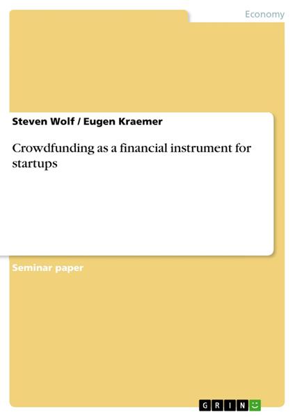 Crowdfunding as a financial instrument for startups