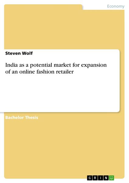 India as a potential market for expansion of an online fashion retailer