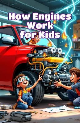 How Engines Work for Kids: A Beginner's Illustrated Guide to Car Parts, Machines, and the Science of Motion - Khasan Laudry - cover