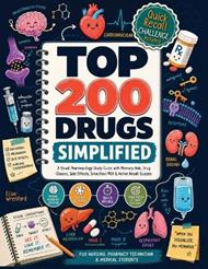 Top 200 Drugs Simplified: A Visual Pharmacology Study Guide with Memory Aids, Drug Classes, Side Effects, Simplified MOA & Active Recall Quizzes