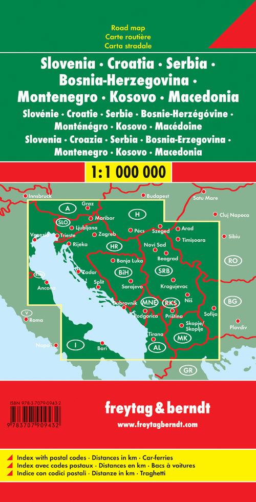 Slovenia-Croazia-Serbia 1:1.000.000 - copertina