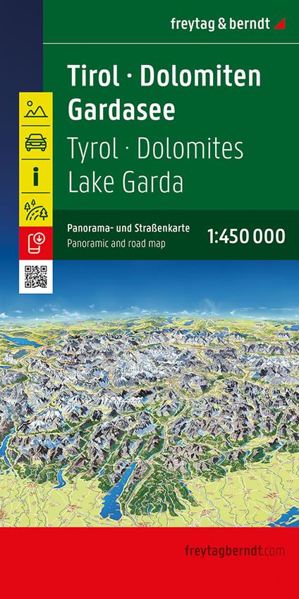 Tirol-Dolomiten-Gardasee panorama 1:450.000 - copertina