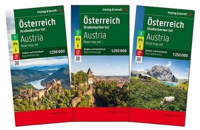 Austria Road Map Pack - 3 Map set: 1:250,000 3 maps in plastic sleeve - Freytag-Berndt - cover