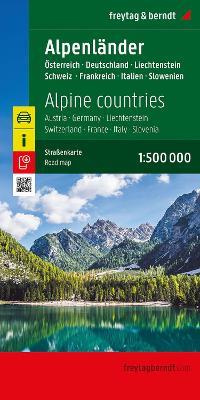 Alpine countries, Road map 1:500.000,: Austriaq, Germany, Liechtenstein, Switzerland, France, Italy - Freytag-Berndt - cover