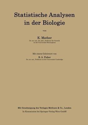 Statistische Analysen in der Biologie - Kenneth Mather - cover