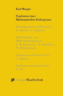 Karl Menger, Ergebnisse eines Mathematischen Kolloquiums - cover