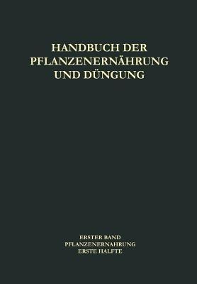 Pflanzenernährung - D. I. Arnon,W. Baumeister,W. U. Behrens - cover
