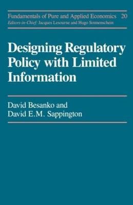 Designing Regulatory Policy - David Besanko,David E.M. Sappington - cover