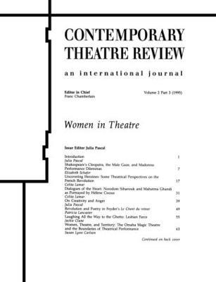 Women in Theatre 2#3 - Julia Pascal - cover
