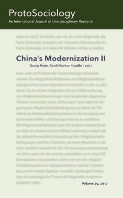 China's Modernization II: ProtoSociology Volume 29 - cover