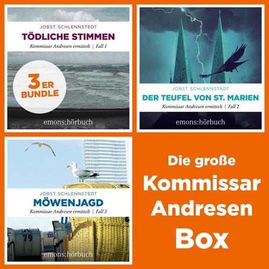 Die große Kommissar Andresen Box - Tödliche Stimmen, Der Teufel von St. Marien, Möwenjagd - Kommissar Andresen (Ungekürzt)