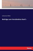 Beitrage zum Verstandniss Kant's - Johannes Witte - cover