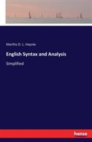 English Syntax and Analysis: Simplified - Martha D L Haynie - cover