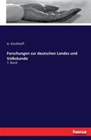 Forschungen zur deutschen Landes und Volkskunde: 7. Band