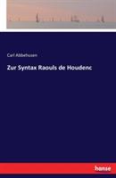 Zur Syntax Raouls de Houdenc - Carl Abbehusen - cover