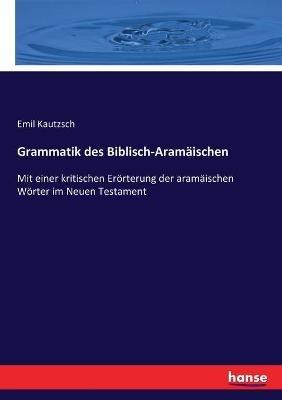 Grammatik des Biblisch-Aramäischen: Mit einer kritischen Erörterung der aramäischen Wörter im Neuen Testament - Emil Kautzsch - cover