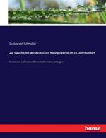 Zur Geschichte der deutschen Kleingewerbe im 19. Jahrhundert: Statistische und nationaloekonomische Untersuchungen