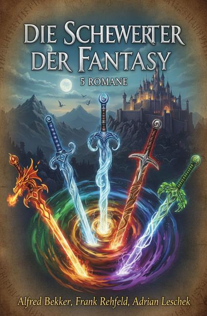 Die Schwerter der Fantasy: 5 Romane - Alfred Bekker,Adrian Leschek,Frank Rehfeld - ebook