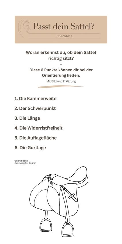 Passt dein Sattel? - Eine Checkliste
