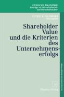 Shareholder Value und die Kriterien des Unternehmenserfolgs - cover