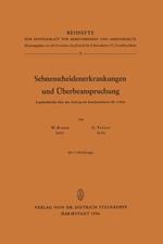 Sehnenscheidenerkrankungen und Überbeanspruchung: Ergebnisbericht über den Auftrag des Bundesministers für Arbeit