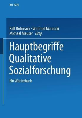 Hauptbegriffe Qualitative Sozialforschung: Ein Wörterbuch - cover
